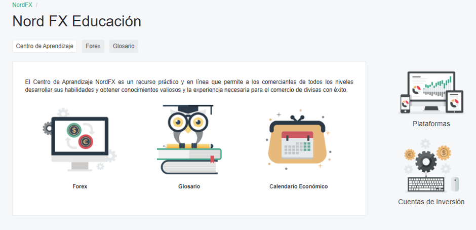 NordFX Educación